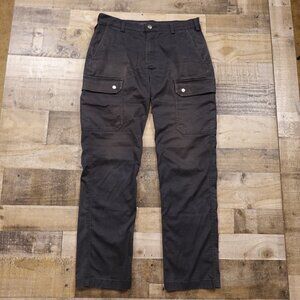 Duluth Trading 40 Grit Flex Twill Standard Fit Cargo Pants Men's 34x34 Black